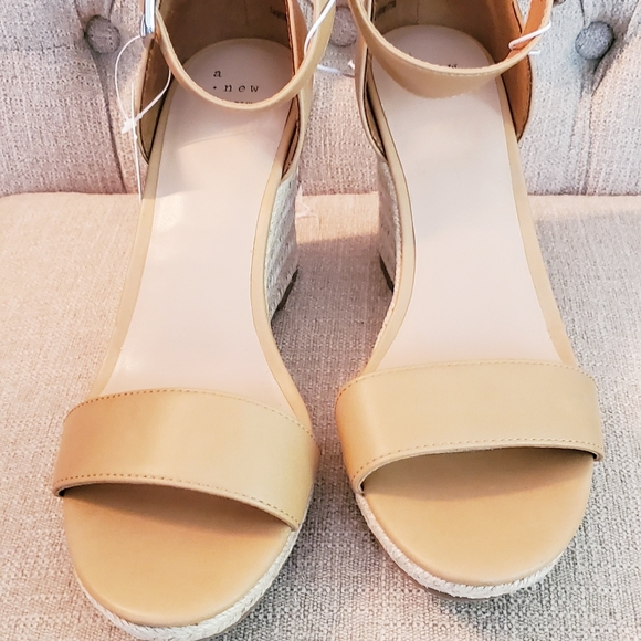 Tan Wedge Sandals - Picture 6 of 8